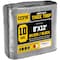Core Tarps Heavy Duty Tarp, 12 ft L x 0.5 mm H x 9 ft W, 10 Mil, Silver/Black, Polyethylene CT-601-9X12 - alternate 1